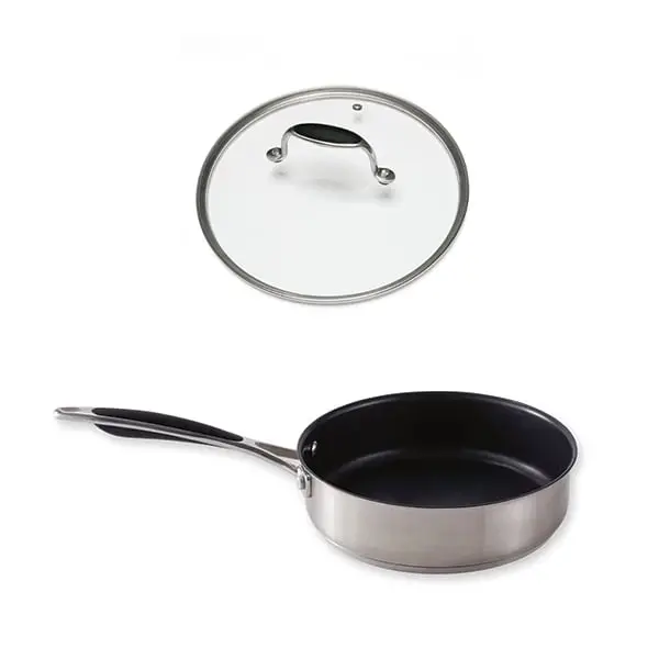 Mathon Excell'Inox Non-Stick Sauté Pan With Glass Lid – 20 Cm 1