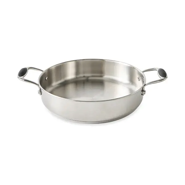 Mathon Excell’Inox Stainless Steel Sauteuse With Dual Handles – 28 Cm 1