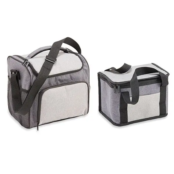 Mathon Insulated Cooler Bundle: Portable Cooler + Thermal Lunch Bag (Grey) 1