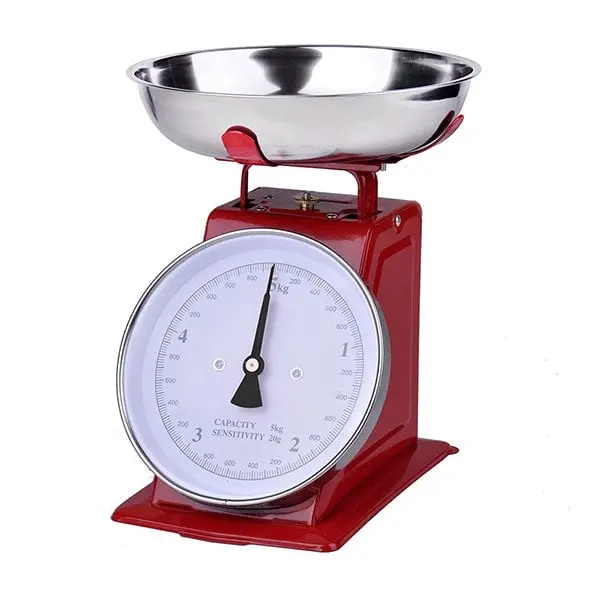 Mathon Mechanical Kitchen Scale – 5 Kg Capacity, Classic Red Design 1