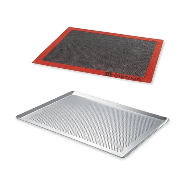 Mathon Perforated Pastry Tray And Matching Perforated Silicone Baking Mat 1