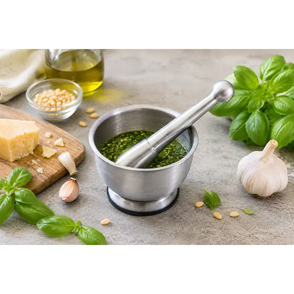 Mathon Stainless Steel Mortar And Pestle (500 Ml) 1
