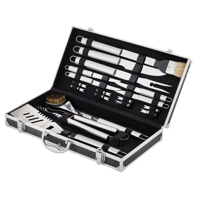 Maverick Stainless Steel Bbq Tool Set – 18-Piece Grill Accessory Kit (26X48X8 Cm) 1