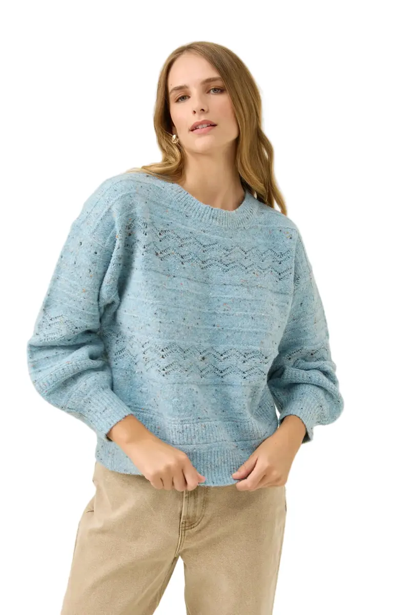 Mckenna Lightweight Knit Jumper In Ice Blue 1
