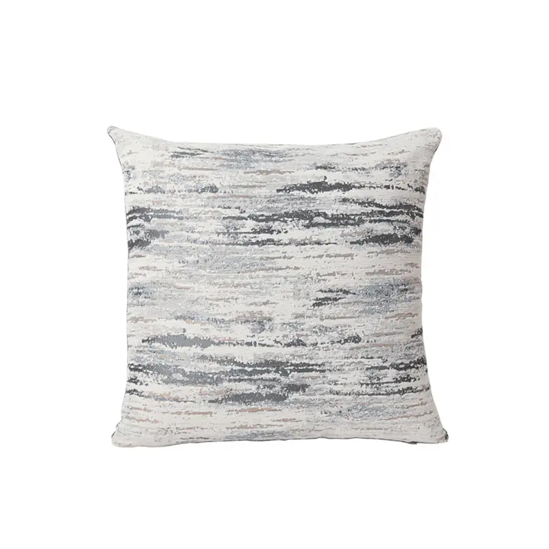 Melia Sleek Black Chenille Throw Pillow Cover 1