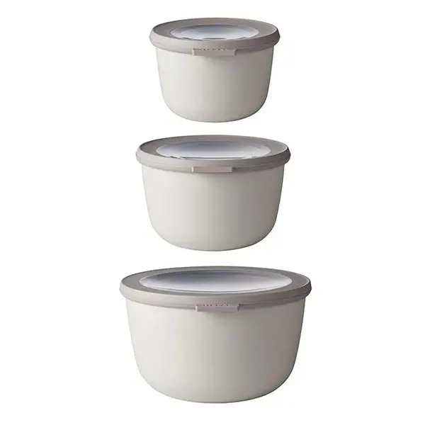 Mepal Cirqula Nordic White Stackable Bowl Set: 500Ml, 1000Ml, 2000Ml 1