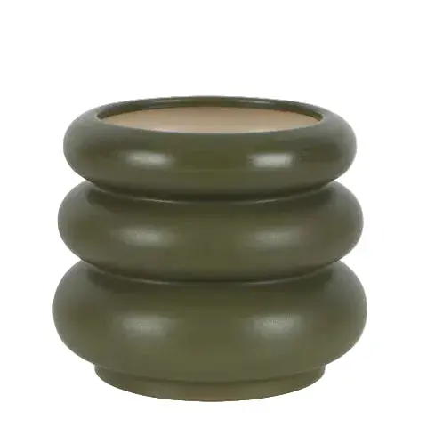 Mia Large Green Ceramic Planter Pot 1