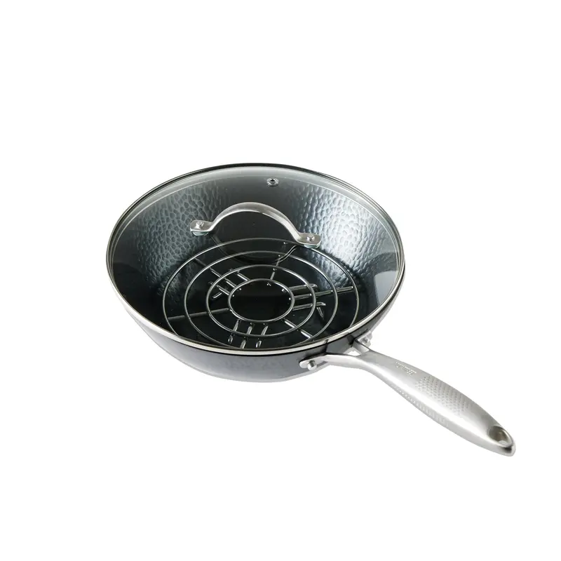 Milk Street Hammered Carbon Steel Wok Set – 3-Piece, 10.5-Inch Small Wok Included 1