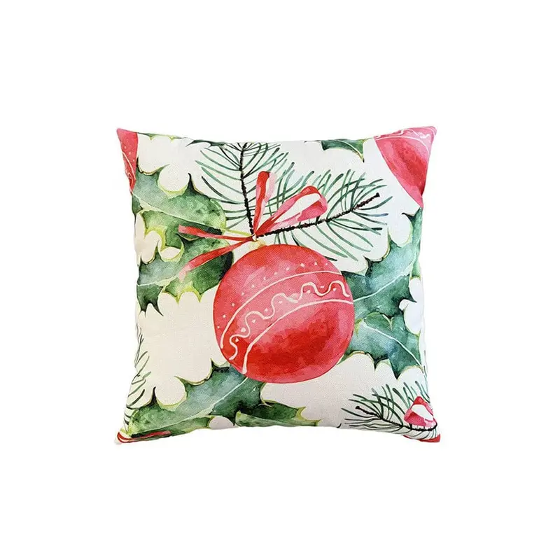 Miri Festive Christmas Ornament Throw Pillow Cover 1