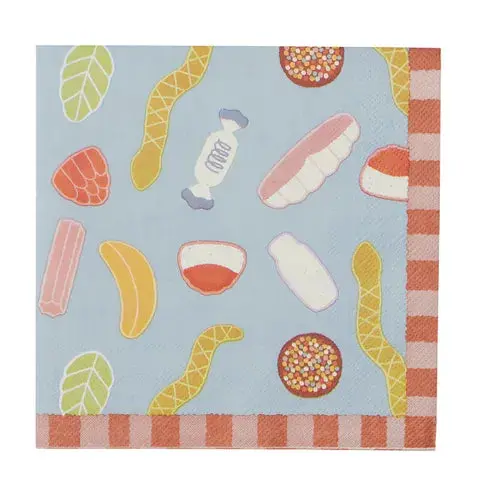 Mixed Lollies Themed Disposable Lunch Napkins (20-Pack) 1