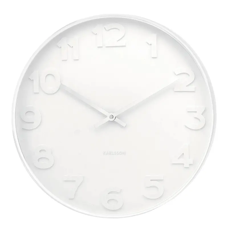 Mr. White Modern Wall Clock – 51Cm Diameter 1