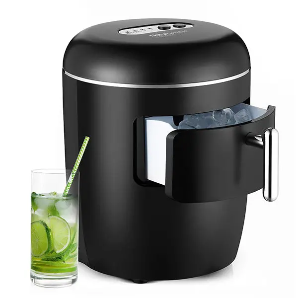 Naturamix Satin Black Ice Maker – 150W High-Yield Countertop Unit 1