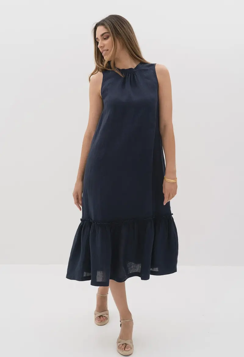 Nusa Sleeveless Dress In Midnight Shade 1