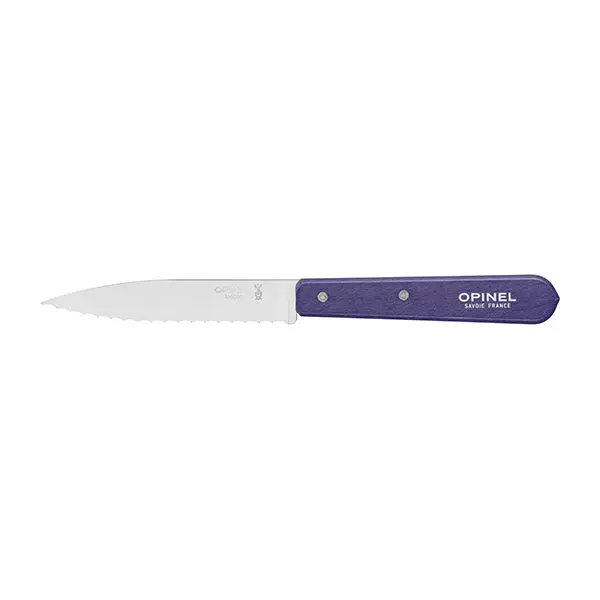 Opinel No. 113 Paring Knife – 10 Cm Serrated Stainless Steel Blade (Violet Handle) 1