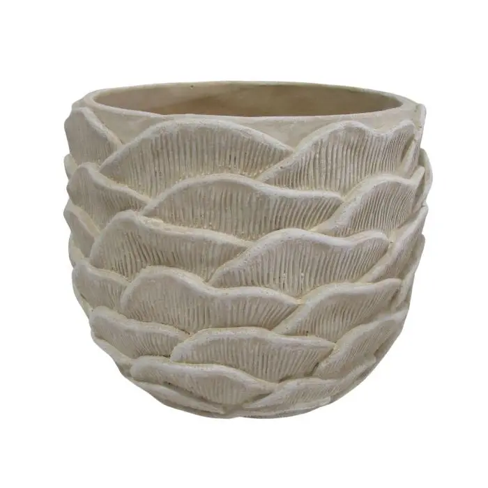 Organic Textured Ceramic Planter – Minimalist Design 1