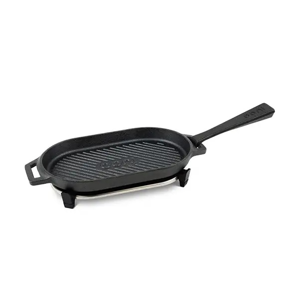 Oval Cast Iron Grill Pan For Ooni Pizza Ovens 1