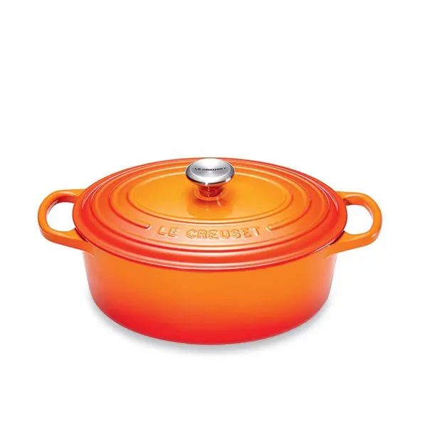 Oval Volcanic Cast Iron Casserole – 27 Cm Premium Enamel-Coated Dutch Oven By Le Creuset 1
