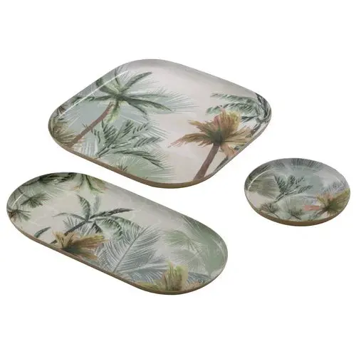 Panama Metal Tray Set – 3 Assorted Sizes For Serving & Storage 1