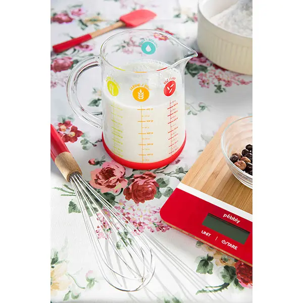 Pebbly 1 L Measuring Pitcher With Silicone Grip And Graduations 1