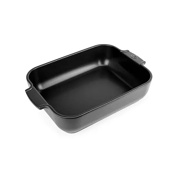 Peugeot Appolia Matte Black Rectangular Ceramic Baking Dish – 32 Cm 1