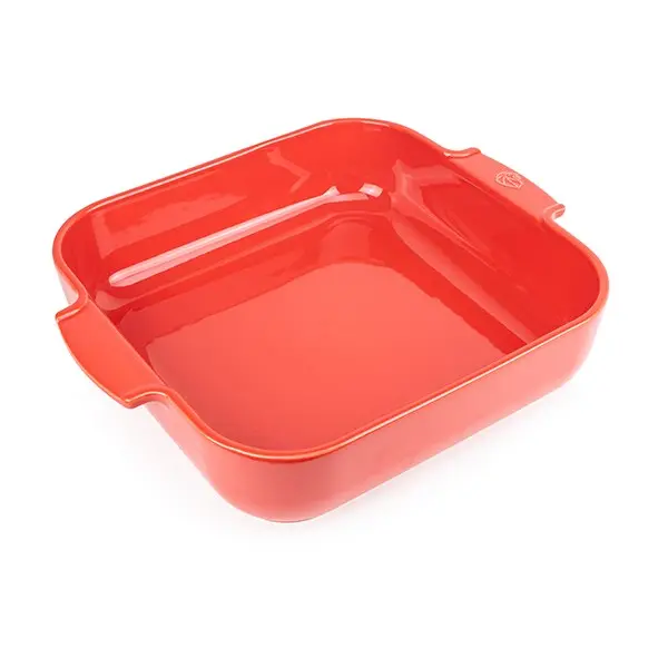 Peugeot Appolia Red Square Ceramic Casserole Dish – 36 Cm Oven-Safe Bake Pan 1