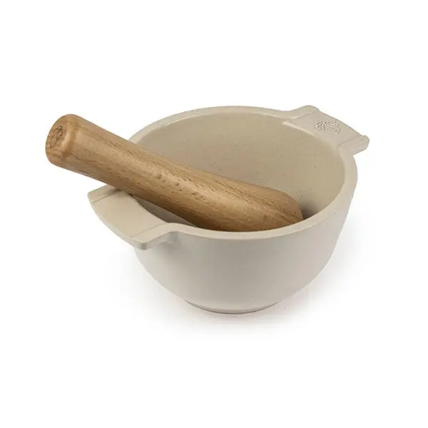 Peugeot Ceramic Mortar And Pestle Set – 14 Cm, Natural Beige 1