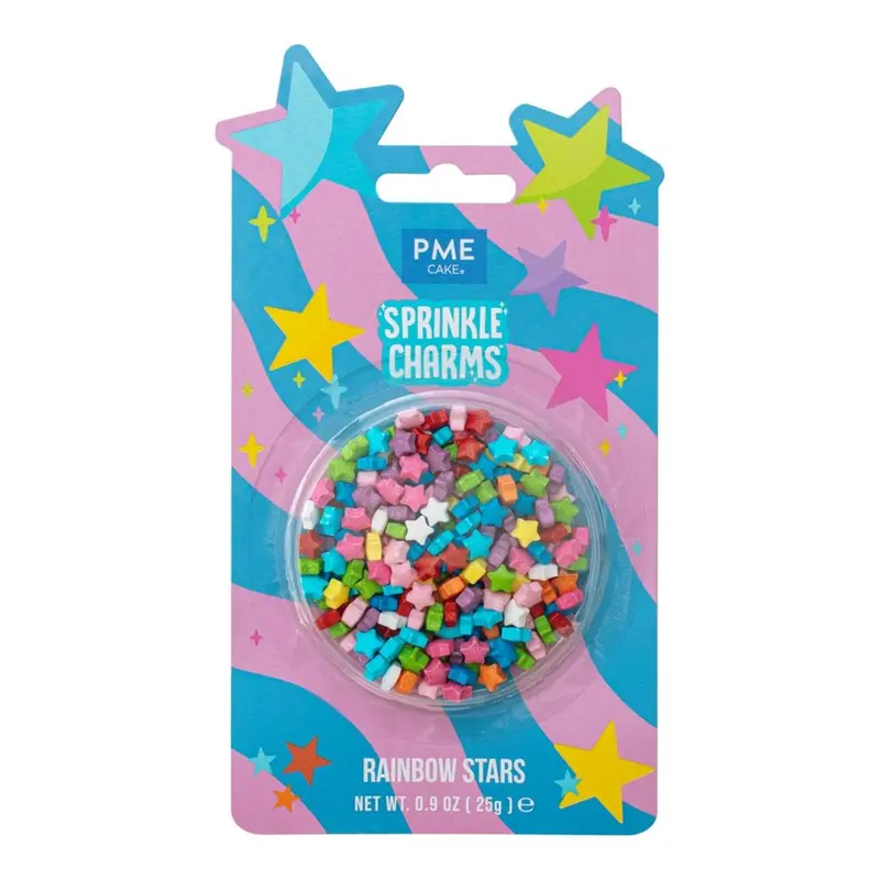 Pme Rainbow Star Sprinkles – 25G Edible Decorations For Cakes & Desserts 1