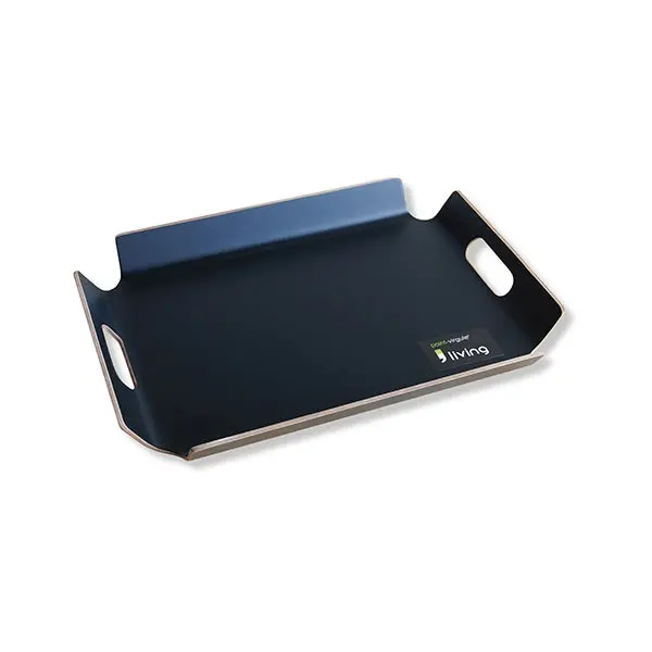 Point Virgule Elevated-Rim Black Serving Platter – 44 Cm 1
