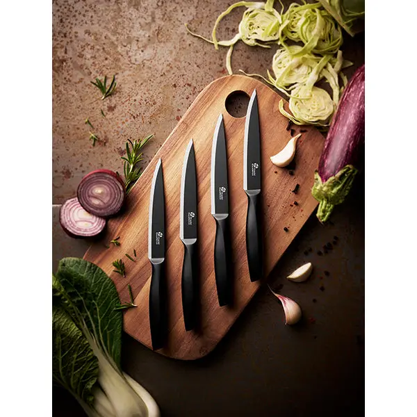 Pradel Excellence Black-Blade Steak Knife Set (4-Piece) 1