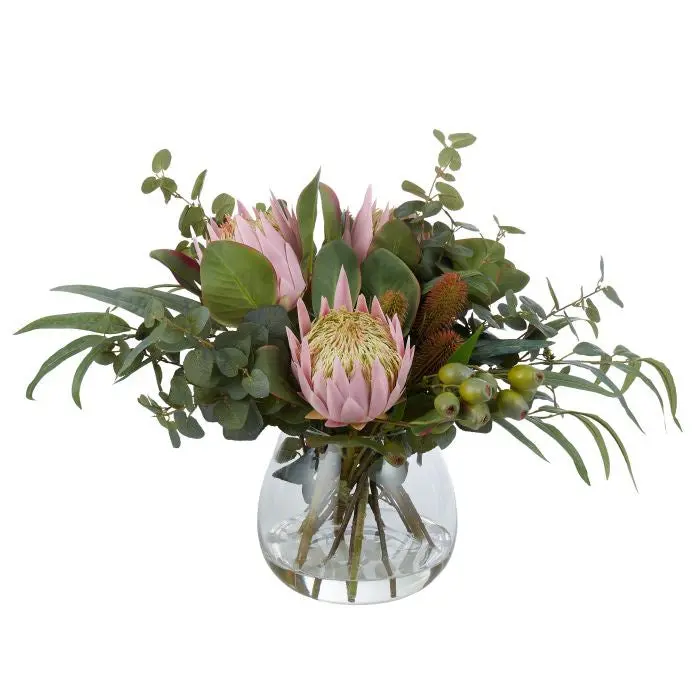 Protea Native Flower Mix – Pink-Toned Dried Arrangement 1