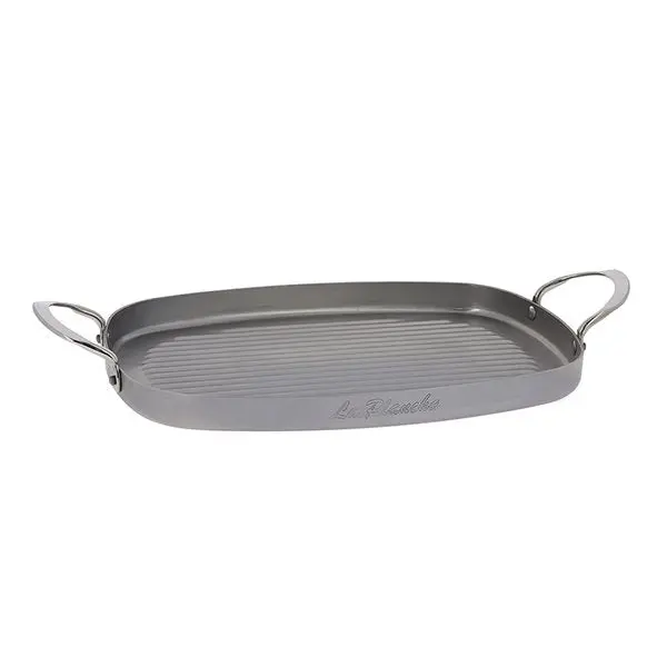Rectangular Mineral B Steel Griddle – 38 X 26 Cm Flat Grill Plate, De Buyer 1