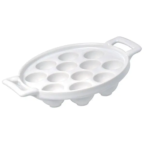 Revol Belle Cuisine White Snail Plate – 12-Hole Ceramic Dish 1