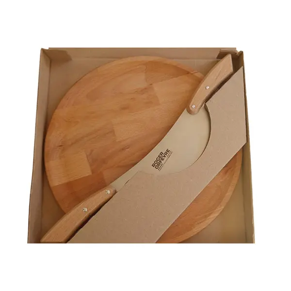 Roger Orfèvre Pizza Knife & Matching 33 Cm Pizza Board Set 1
