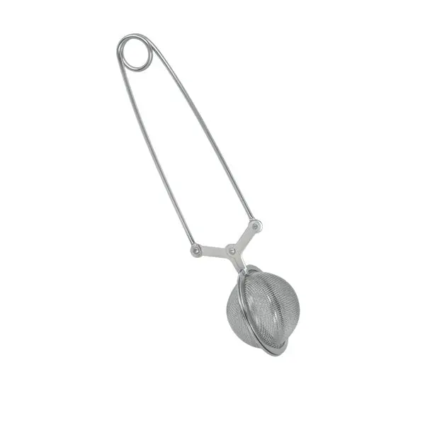 Round Stainless Steel Tea Ball Spoon With Tongs 1