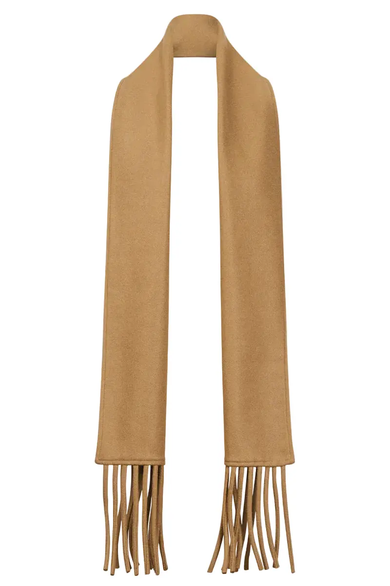 Sable Woven Scarf In Mocha Brown 1