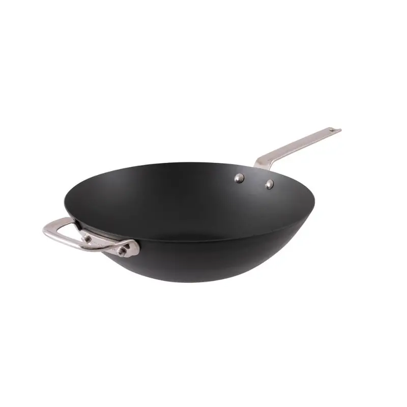 Scanpan 30Cm Black Iron Carbon Steel Wok 1