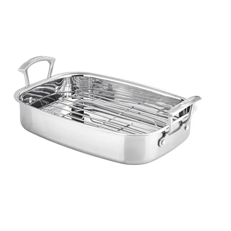 Scanpan Clad 5-Ply Roaster With Rack – 35X24Cm Stainless Steel Oven Pan 1