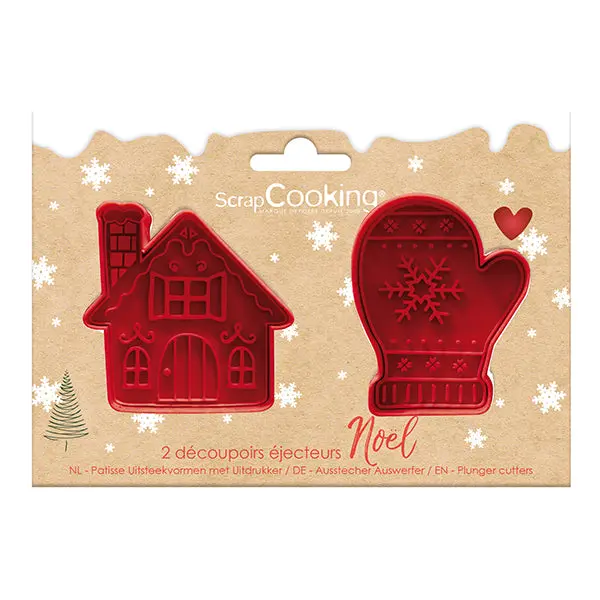 Scrapcooking Christmas Cookie Cutters & Ejectors – 2-Piece Set 1