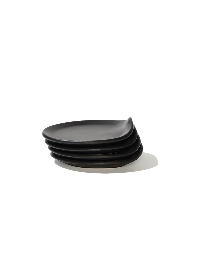 Set Of 4 Bread Plates – Matching Rimmed Ceramic Duo-Serving Set 2