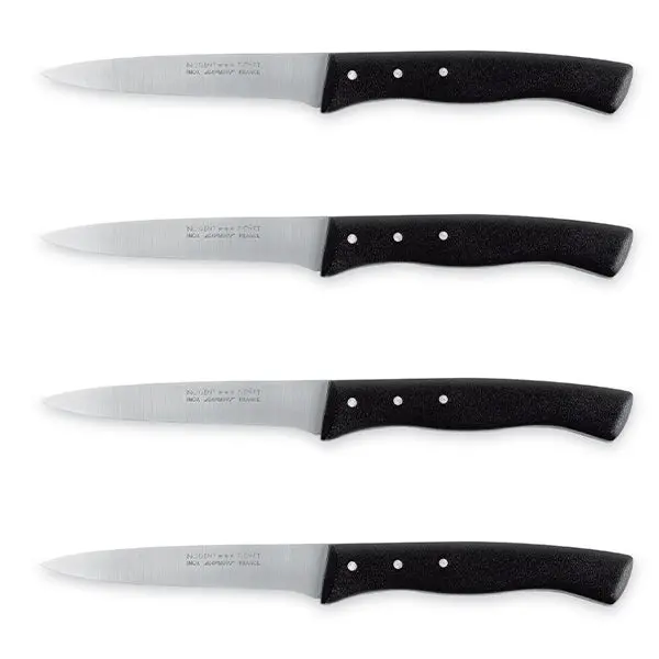 Set Of Four 11 Cm Grilling Knives With Tempered Blades And Protective Sheaths By Nogent 1