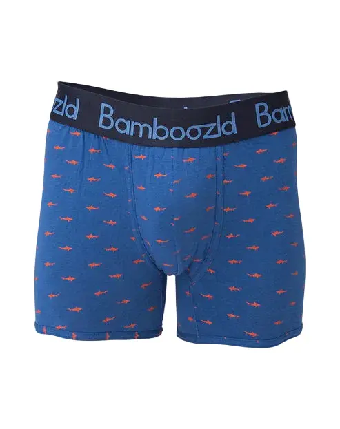 Shark-Print Bamboo Men’S Trunks 1