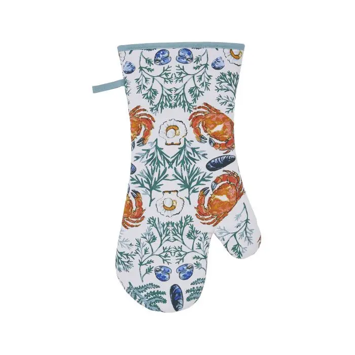Shellfish Pattern Oven Mitt & Gauntlet – Heat Resistant 1