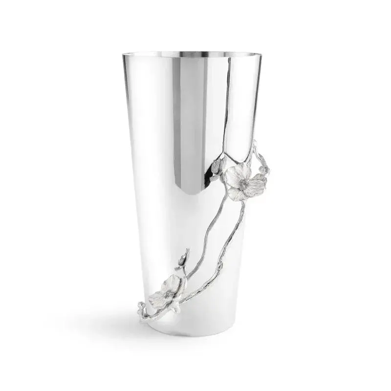 Silver Orchid Large Statement Vase – Tall Ceramic Centerpiece 1