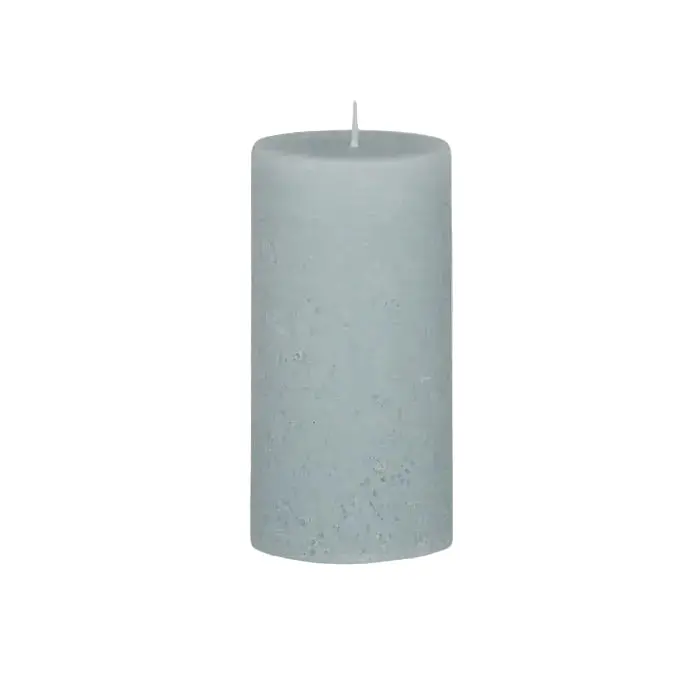 Sky Blue Terra Texture Tall Pillar Candle 1