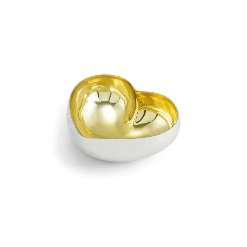 Small Gold-Plated Heart-Shaped Serving Dish 1