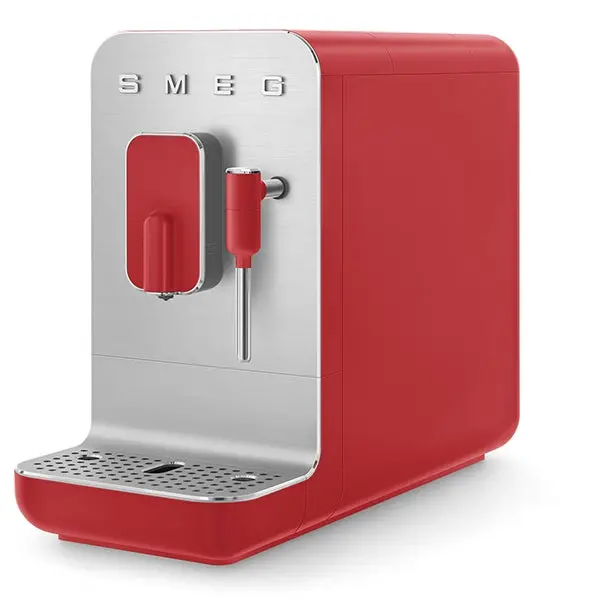 Smeg Red Espresso Machine With Grinder & Steam Wand – 1350W (Bcc02Rdmeu) 1