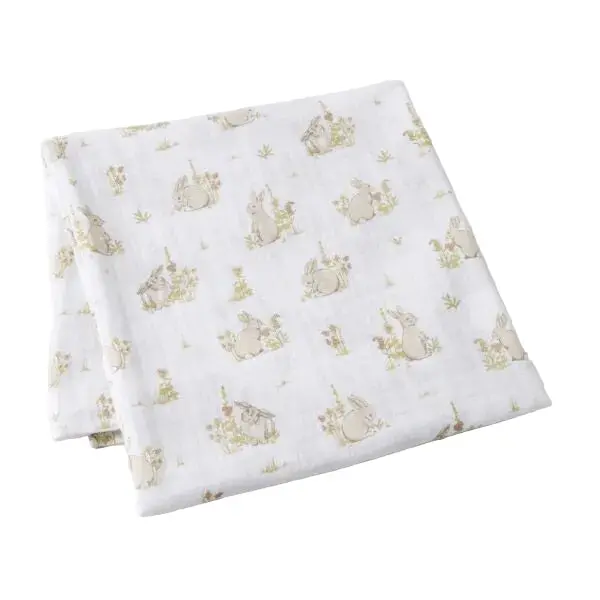 Some Bunny Loves You Soft Muslin Baby Wrap 1
