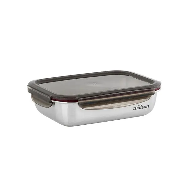 Stainless Steel Rectangular Food Storage Container – 1900 Ml, Microwave-Safe, Cuitisan 1