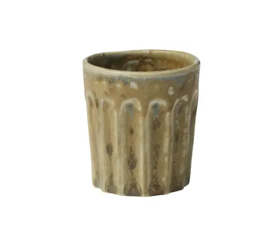 Studio Ceramic Espresso Cup In Olive Green Tone 1