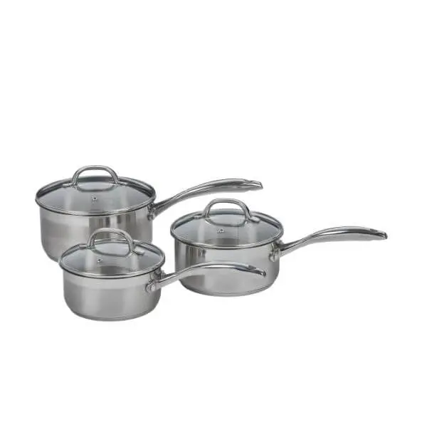 Swiss Diamond Premium Stainless Steel 3-Piece Saucepan Set 1